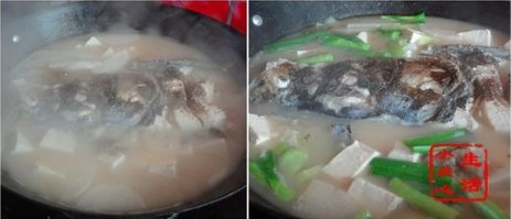 豆腐萝卜煮鱼头汤的做法的做法步骤3