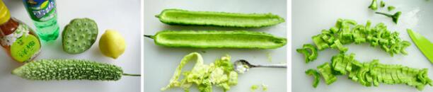 美容又好吃的——冰镇雪碧鲜莲苦瓜的做法的做法步骤1