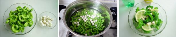 美容又好吃的——冰镇雪碧鲜莲苦瓜的做法的做法步骤2